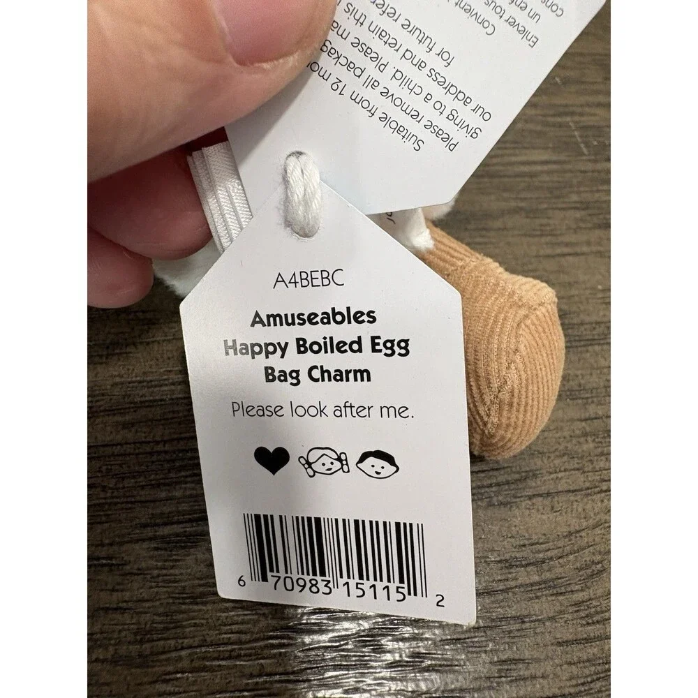 Jellycat Amuseables Happy Boiled Egg Plush Keychain 7